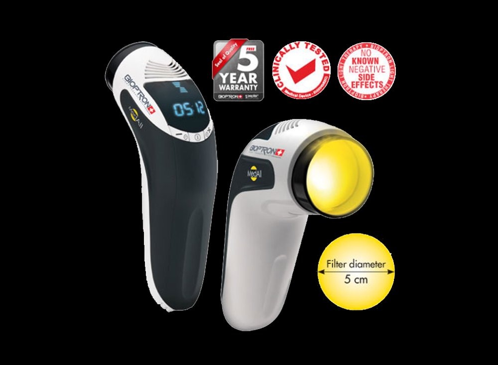 Bioptron MedAll – die kompakte Lichttherapielampe von Zepter mit fünf Jahren Garantie und klinischer Zertifizierung